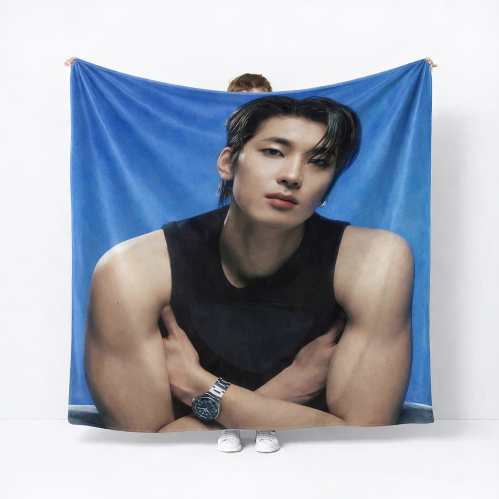 SEVENTEEN WONWOO ウォヌ タオル ブランケット WONWOO SEVENTEEN BLANKET FLANNEL FAN GIFT CARAT - CUSTOM ANY