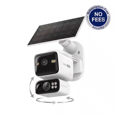 TP-Link - Tapo Wireless Dual-Camera Security, Pan-Tilt, 360° Viewing, 2K Crys...