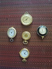 Five Ladies Fob Watchs 2 Lucern Brand and 3others for Spares Or Repairs