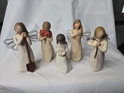 WILLOW TREE 5 Sculptures Susan Lordi  Garden, Hope, Friendship, Wisdom, Love