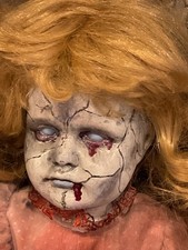 creepy doll, OOAK horror bloody zombie, ghostly doll, Halloween decor