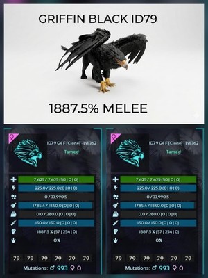 Griffin Top Stats - EGG PAIR -  Ark Survival Ascended Official PVE PC/XBOX/PS5
