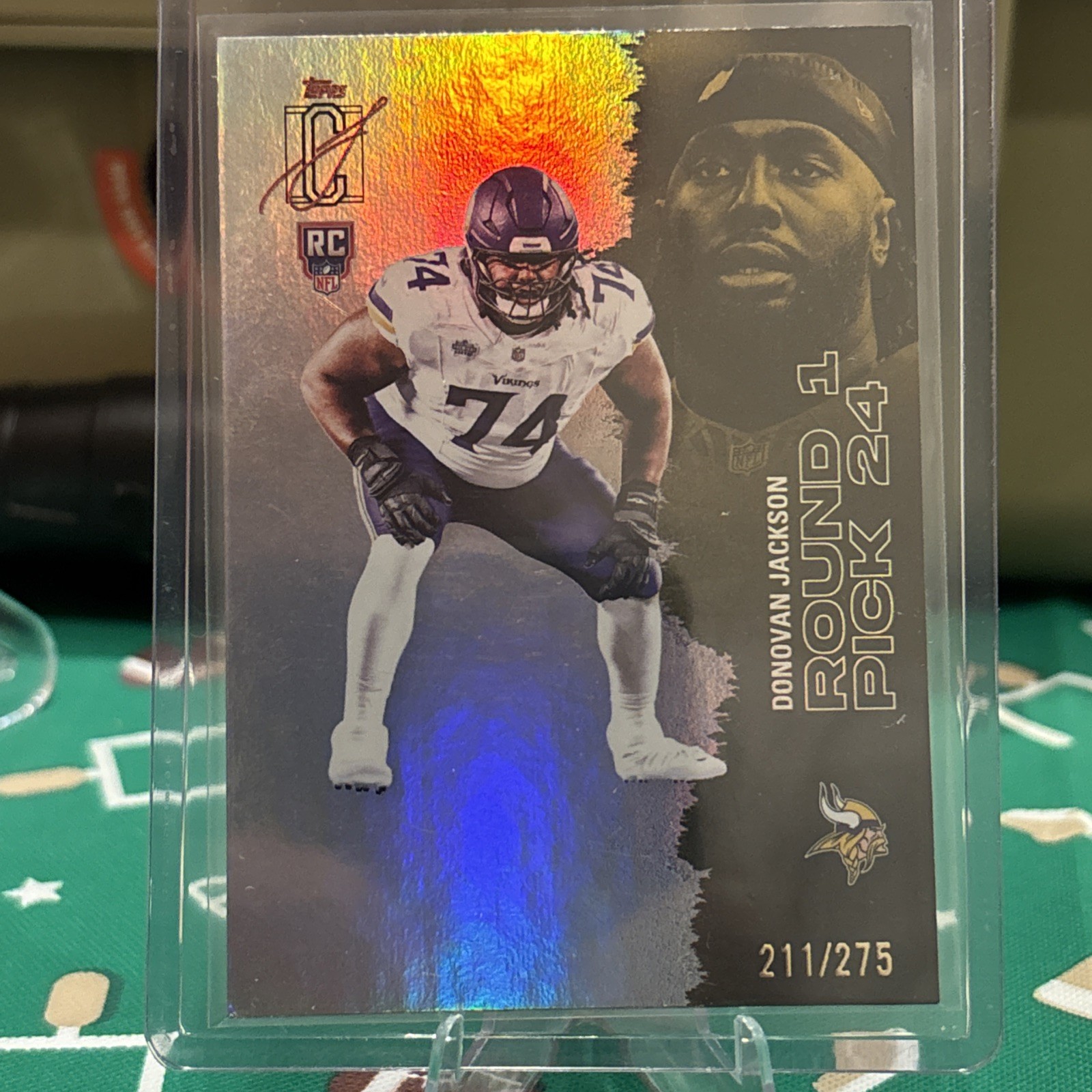 2025 Topps Signature Class DONOVAN JACKSON #241 RC #/275 Minnesota Vikings HOLO