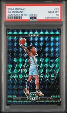 2024 PANINI MOSAIC JAM MASTERS GREEN #12 JA MORANT PSA 10