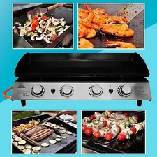 Dellonda 4 Burner 10kW Portable Gas Plancha - Stainless Steel