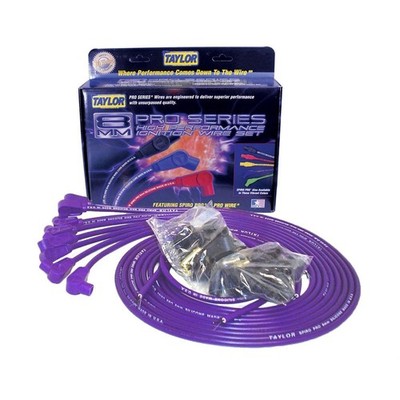 Taylor Cable Spark Plug Wire Set 73151; Spiro Pro 8mm Purple 90 deg. Universal