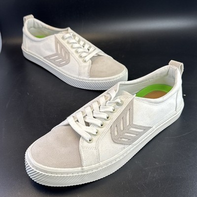Cariuma OCA Low Off White Canvas Suede Sneakers 11.5 Men 13 Women