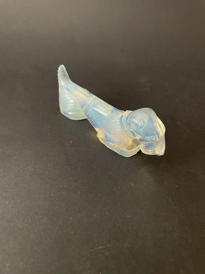 Art Deco French Sabino style Opalescent Art Glass Terrier Knife Rest  - Image 3 of 4