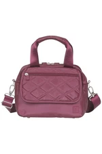 IHKWIP Soho Satchel with Crossbody Strap Metallic Merlot