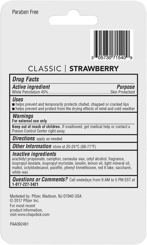 ChapStick Classic Strawberry Lip Balm Tubes, Lip Care and Lip Moisturizer -... - Picture 11 of 11