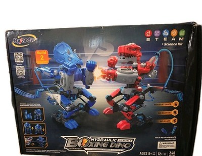 F2) Byjarda Robot Hydraulic Boxing Battle Fighting Dinosaurs DIY STEM Build 2P