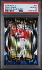 PSA 10! 2024 Panini Select Drake Maye Concourse Black and Blue Shock RC #27