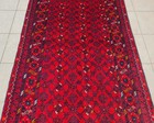 Rare Hand Knotted Vintage Afghan Turkmen Basheeri Wool Area Rug 6.4 x 3.5 Ft — photo 7