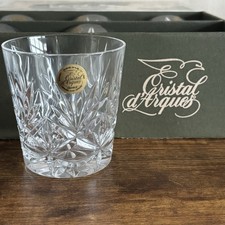 Crystal D’Arques Whiskey Tumblers x 6. 24% Lead Crystal Cut Glass Mystique Boxed