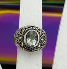 Samuel Benham BJC Sterling Silver & 18K Gold Prasiolite Green Amethyst Ring 6 — photo 3