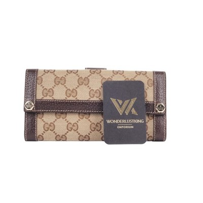 GUCCI Bifold GG Logocanvas Long Wallet Luxus Designer Portemonnaie OP: 450  