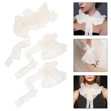 Victorian Style White Detachable Lace Collar and Sleeve Set for Women