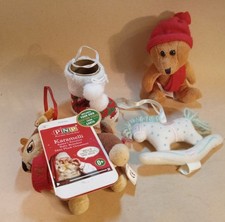 Set Of 4 Christmas Mini Plush. 4" Longest
