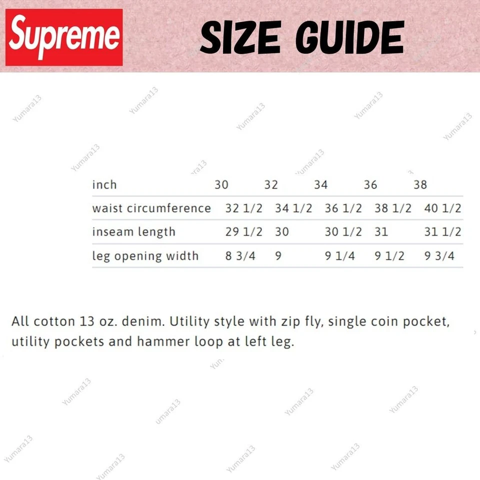 Pantalon de peintre en jean Supreme à rayures noires et menthe, 3 couleurs,... - Photo 2/2