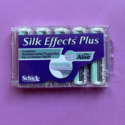 NEW NIP Schick Silk Effects Plus w/ Aloe Razor Blade Refills 5 Count NOS 2005