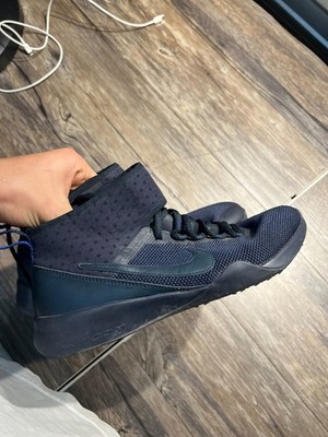 Nike Air Zoom Strong 2 Training Shoes Mens 8.5 Black Blue Mid Top Sneakers