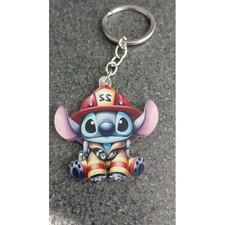 PORTE CLE PVC STICH  POMPIERS