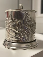 Vintage Teeglashalter Podstakannik  Melchior  Metal UdSSR Зимняя Тройка ￼(14)