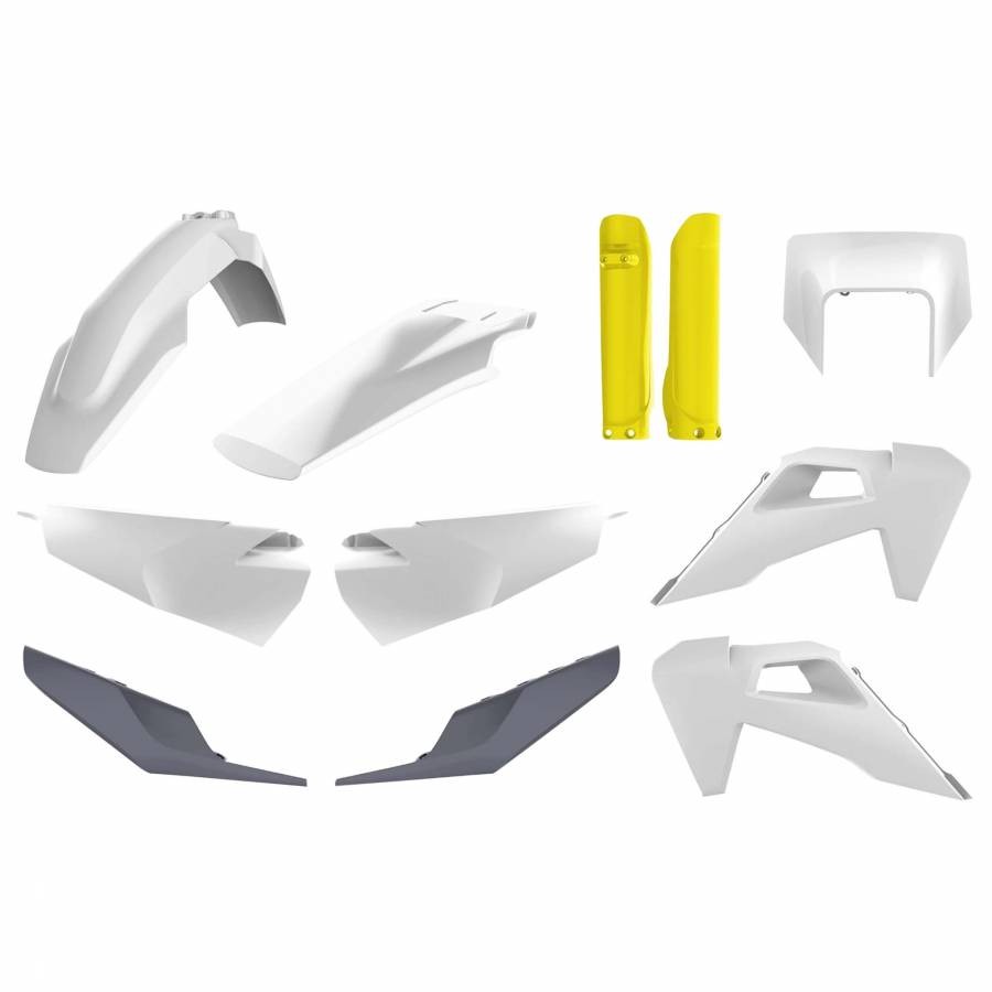 Kit plastique Husqvarna FE 250 350 blanc gris jaune 2020-2023 OEM
