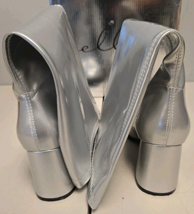 Ellie GoGo Silver Heeled Boots Sparkly, Retro, Space, Costume Size 8 - Image 4 of 4
