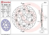2X Bremsscheibe Prime - Serie-Oro - Floating Disc Brembo 78B40825 FüR Honda GL