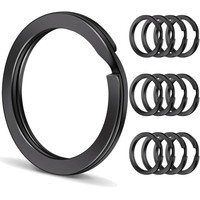 20 Schwarze SchlüSselringe 25Mm - Edelstahl SchlüSselanhäNger Ring Diy Auto K...