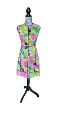 Calvin Klein Neon Floral Tailored Sheath Dress Size 2 Multicolor 