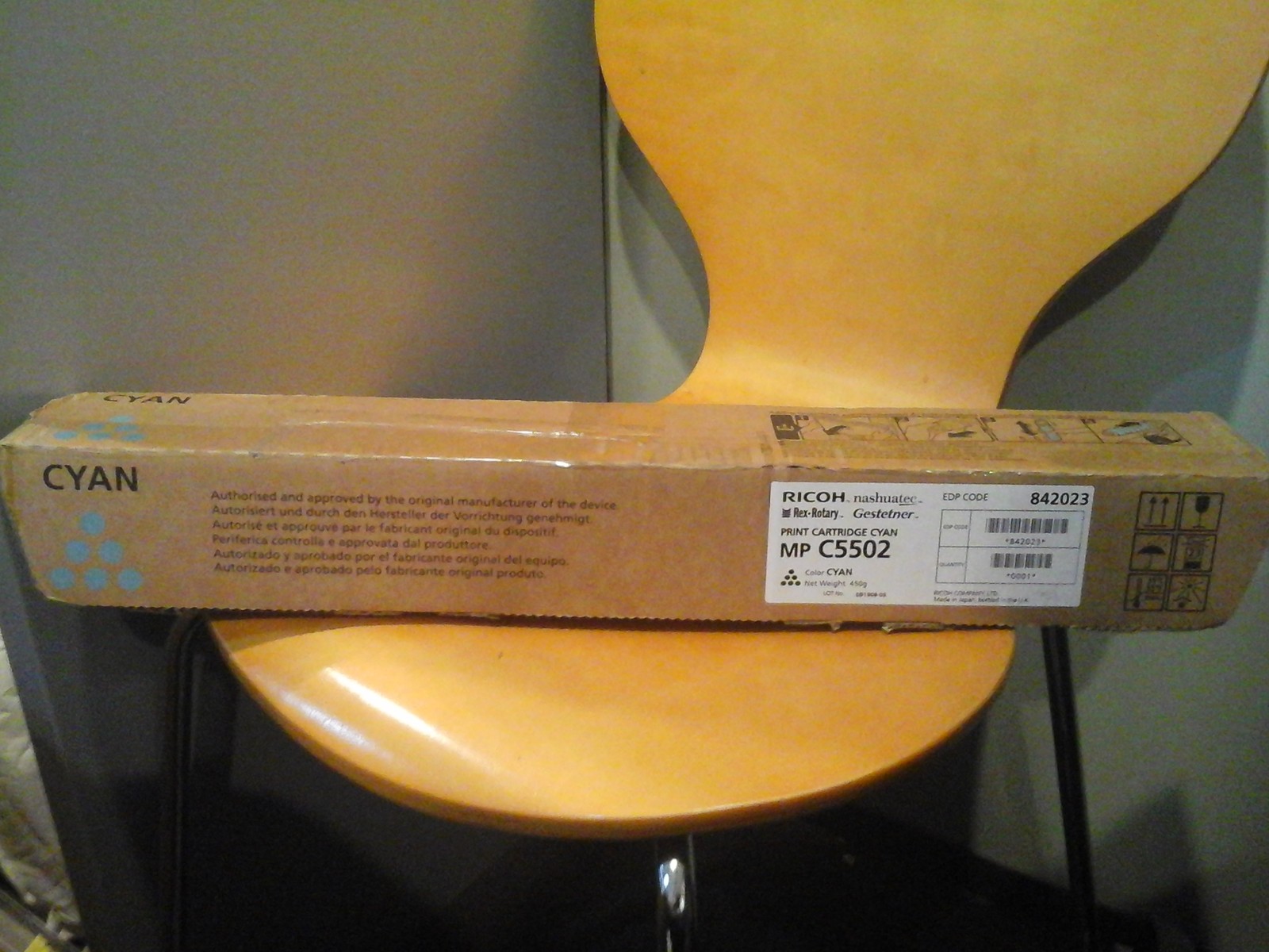 Genuine Ricoh 842023 Cyan Toner Cartridge MP C5502 A- VAT Inc