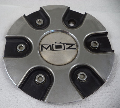 MOZ Wheels Black / Chrome Custom Wheel Center Cap # CD-J931-2410-CAP  (1)