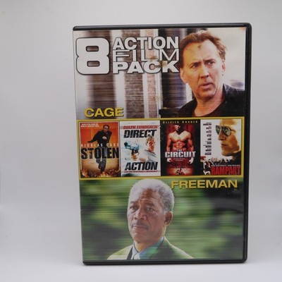 8 Action Film Pack DVD 2011 Cage Freeman Stallone Van Damme Cusack Lundgren