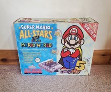 SNES SUPER NINTENDO BOXED CONSOLE MARIO ALL STARS PLUS SUPER MARIO WORLD BUNDLE 