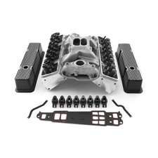Chevy Sbc 350 Straight Cylinder Head Top End Engine Combo Kit Hydraulic Roller