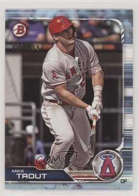 2019 Bowman Sky Blue 85/499 Mike Trout #1 5i1
