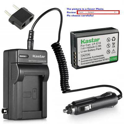 Kastar Battery AC Charger for Canon LP-E10 LC-E10 & Canon EOS Kiss X80 Camera