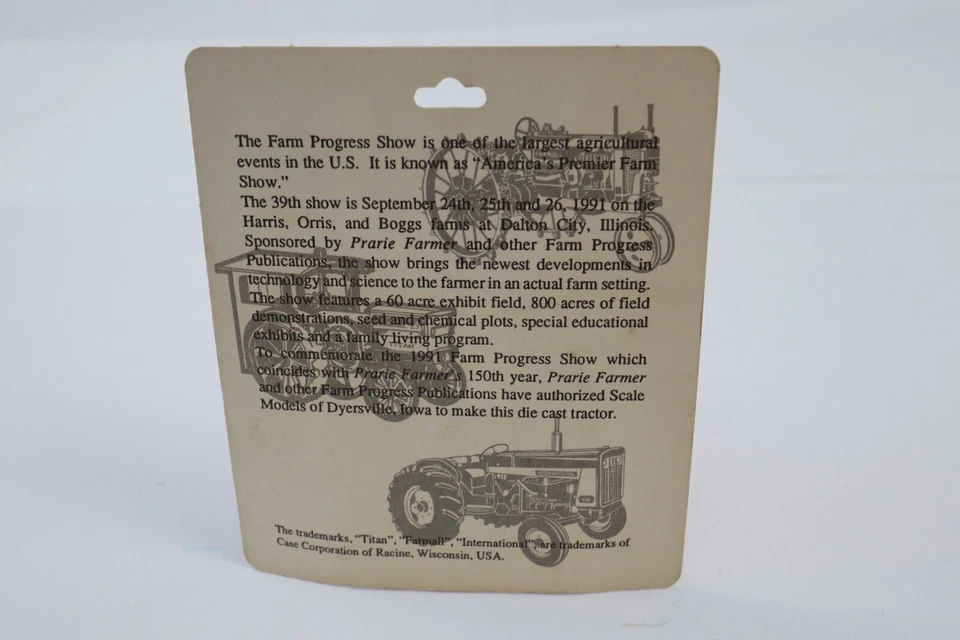 VTG SIGNED JOSEPH L. ERTL International 606 1991 Farm Progress Show Scale 1/64 - Image 3 of 4