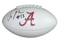 Malachi Moore Signed Crimson ALABAMA Logo Football Proof Beckett Coa JSA Auto