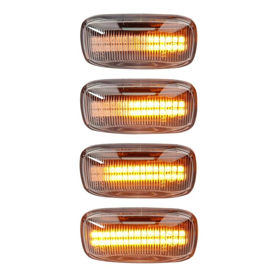 Luz de señalización lateral dinámica LED transparente para Nissan Máxima 1995 1996 1997 1998-2000 Foto 4 de 4