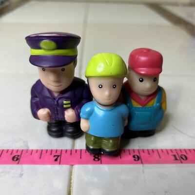 Lot of 3 Battat Figures: Skater, Farmer, And Bus Driver