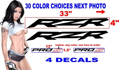 POLARIS RZR PROS PRO 2 DECAL  DECALS REPLACEMENT 30 COLOR CHOICES