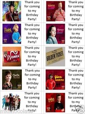 40 Personalised Charlie chocolate willy wonka labels/stickers/birthday/party/bag
