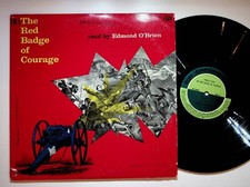 Red Badge Of Courage Stephen Crane Read By Edmond O'Brien Vinyl LP Record VG+