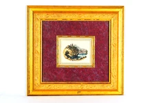 Antique Framed Stephen Sly Etching Hand Colored 12.5 x 12