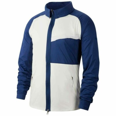 Nike Men's Shield Zip Hooded Jacket Packable Navy/White AJ5444 133