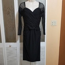 Ralph Lauren Ladies Classy Sexy Ruched Dress - Size 10