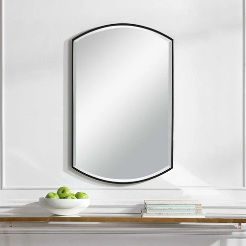 SHIELD MODERN 38" IRON WALL VANITY MIRROR UTTERMOST 09705 - Picture 1 of 5